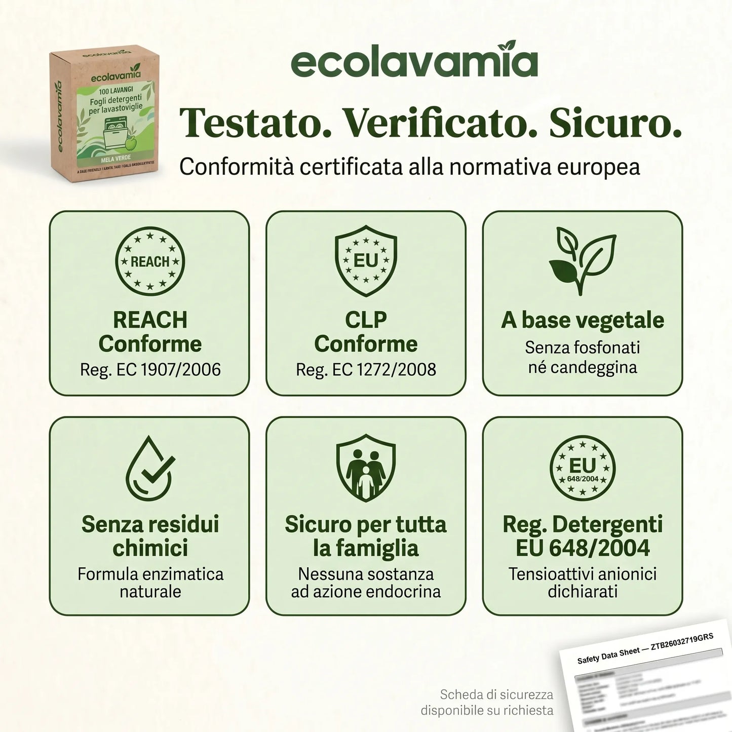 Ecolavamia™ | Fogli Detergenti per Lavastoviglie