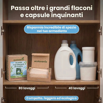 Ecolavamia™ | Fogli Detergenti per Lavatrice