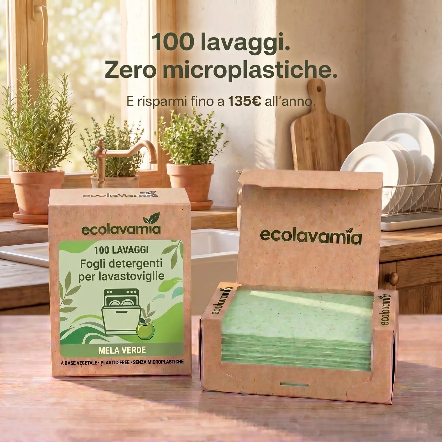 Ecolavamia™ | Fogli Detergenti per Lavastoviglie