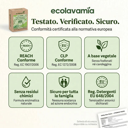 Ecolavamia™ | Fogli Detergenti per Lavastoviglie